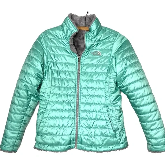 North Face Mossbud reversible girls jacket 14/16 - Picture 1 of 12